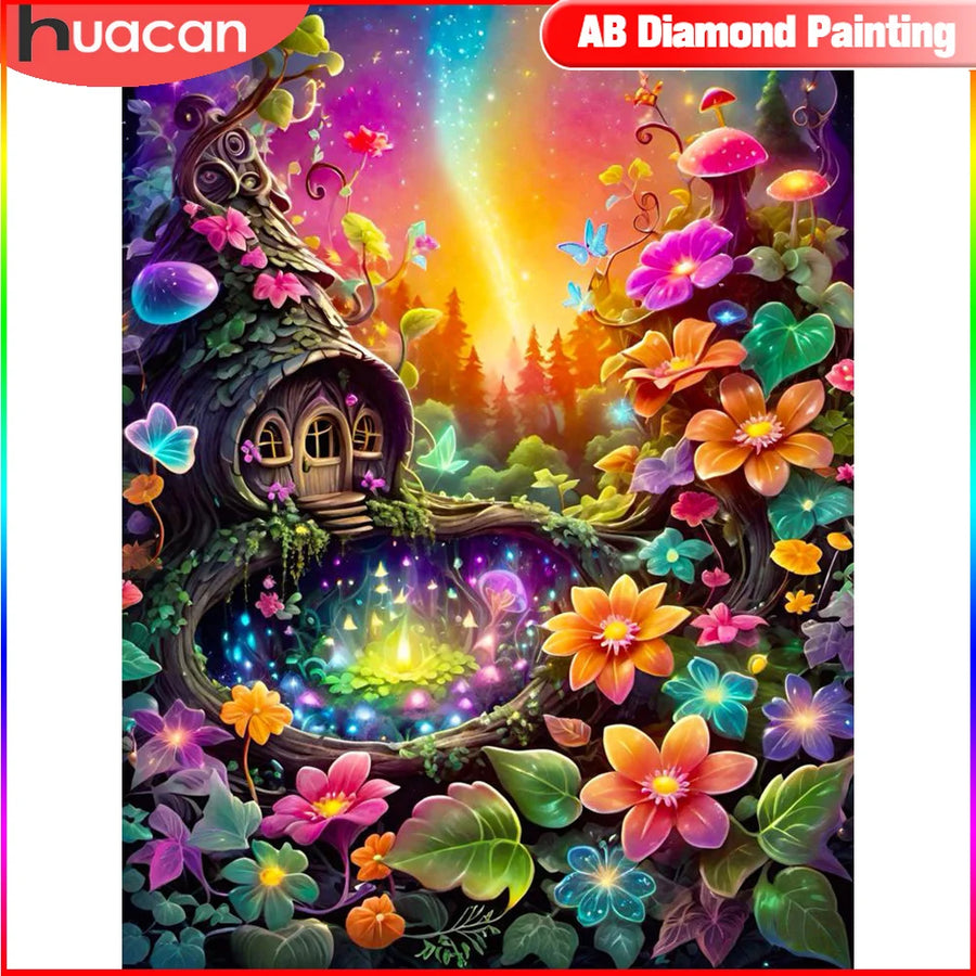 HUACAN DIY Diamond Painting Flower